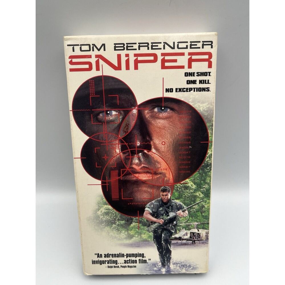 Sniper (VHS, 1993, Closed Captioned) Tom Berenger, Billy Zane, J.T. Walsh